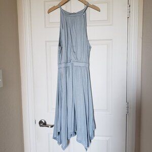 Anthropologie Moulinette Soeurs Rochelle Halter Dress Ice Blue - Size Large NWT